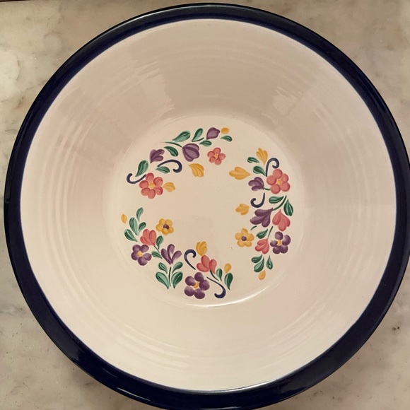 Vintage Spectrum Floral Stoneware Soup Bowls.  Rare find -Discontinued Pattern. - Picture 3 of 6